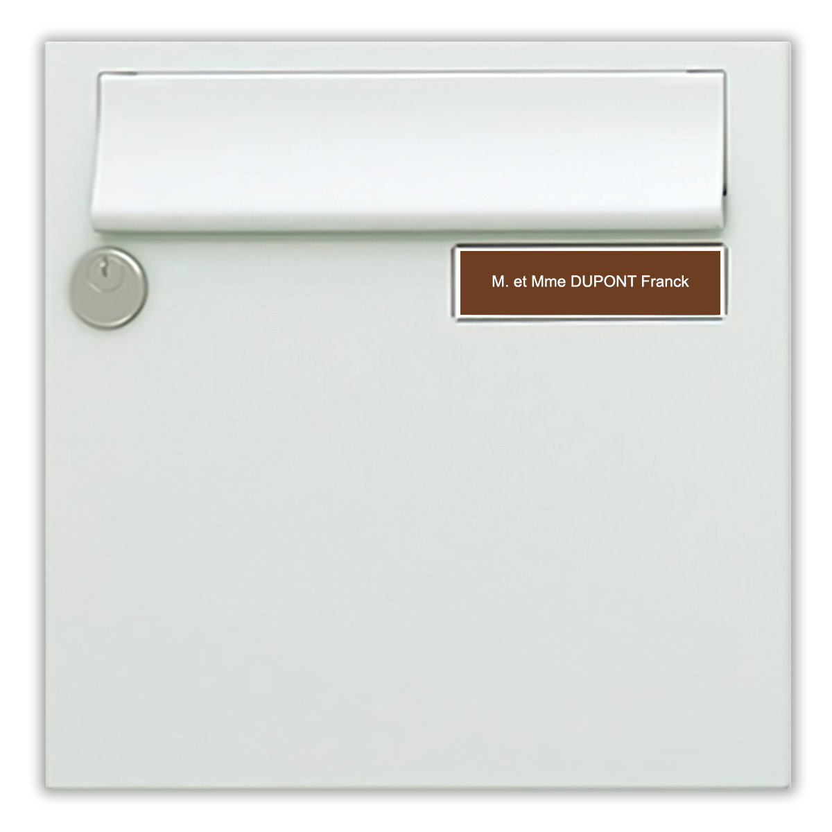 Plaque de boite aux lettre marron