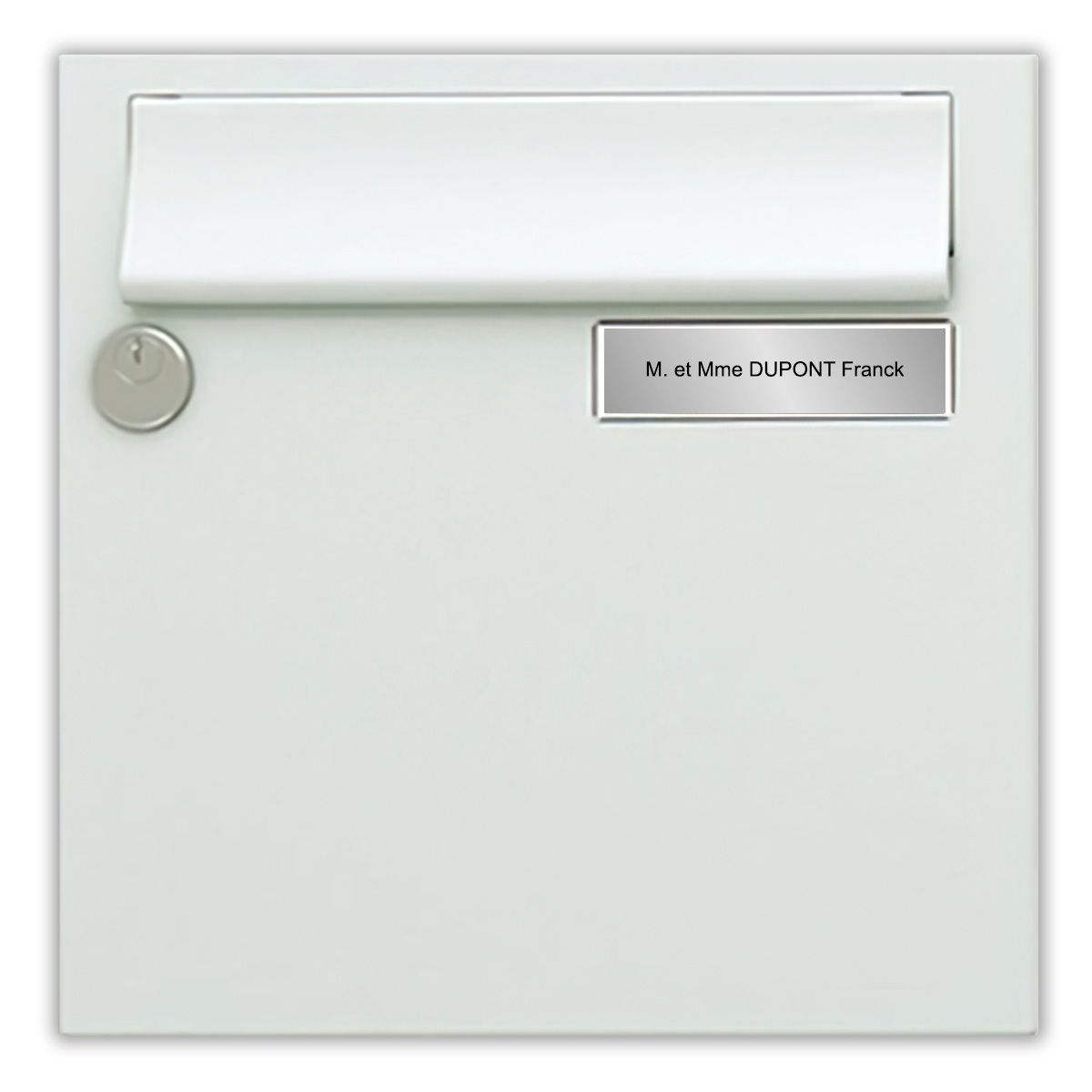 Plaque de boite aux lettre gris métalisé