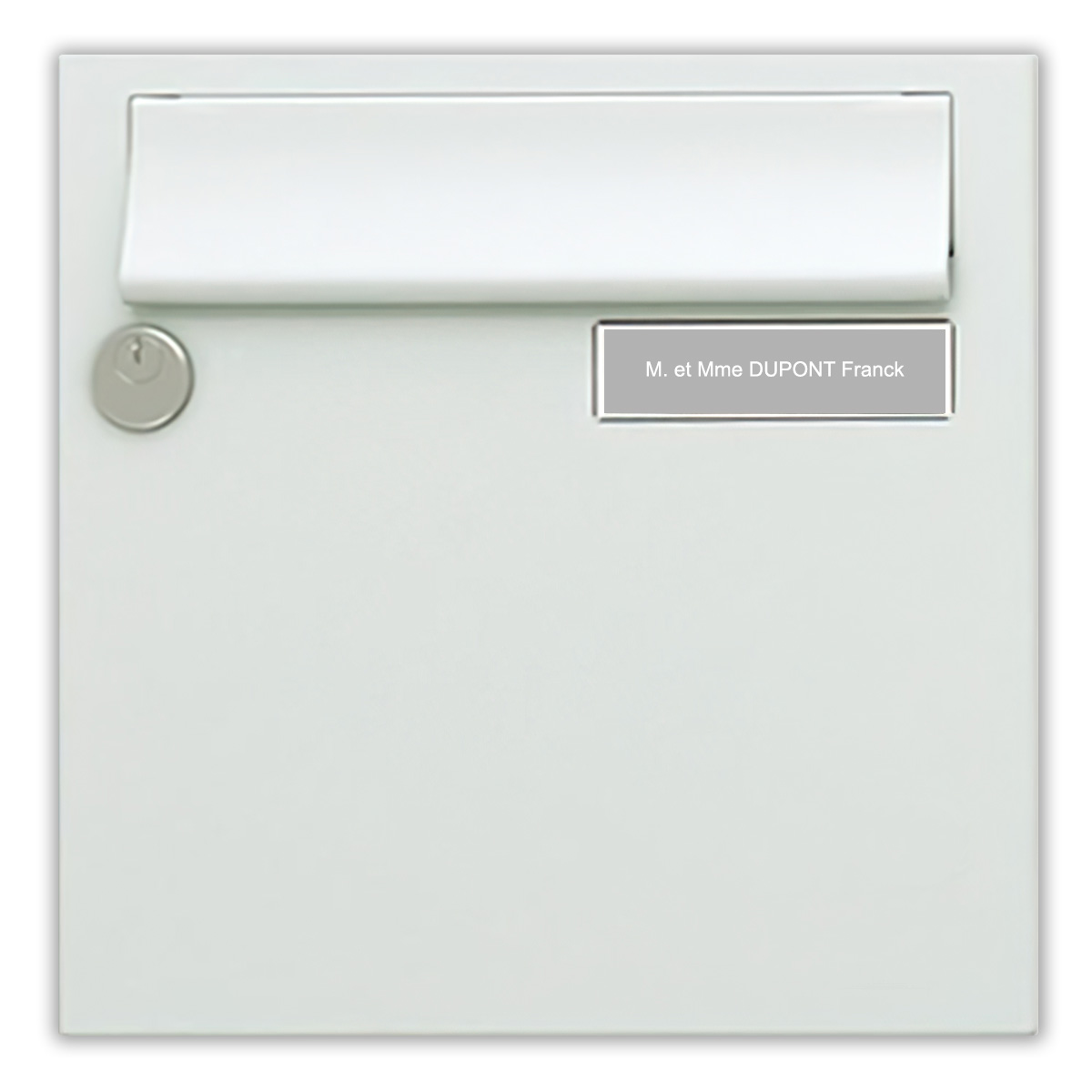 Plaque de boite aux lettre grise