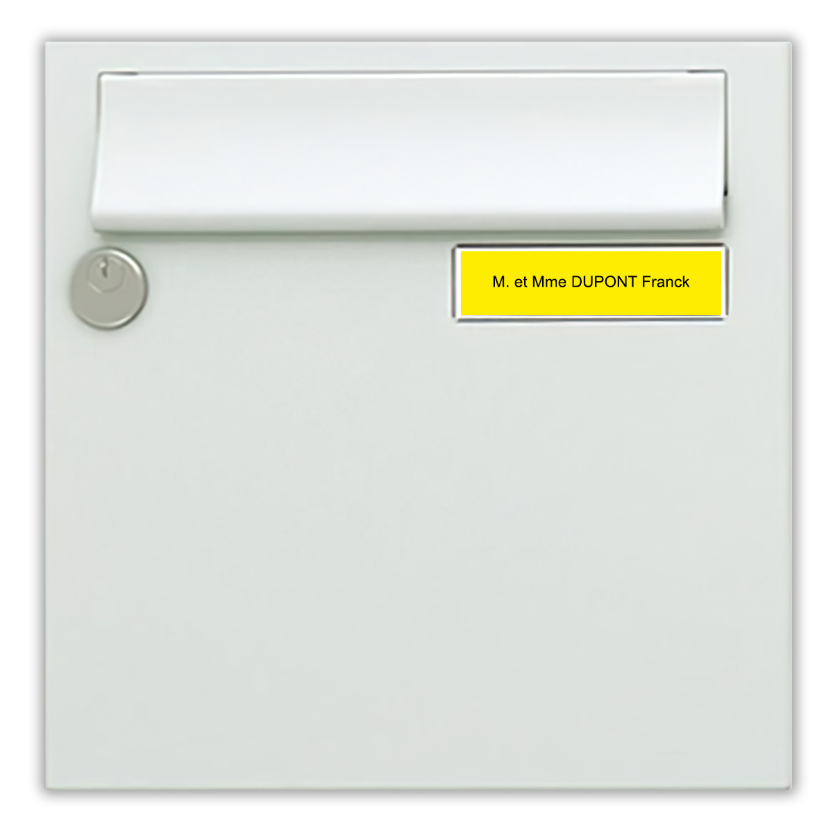 Plaque de boite aux lettre jaune
