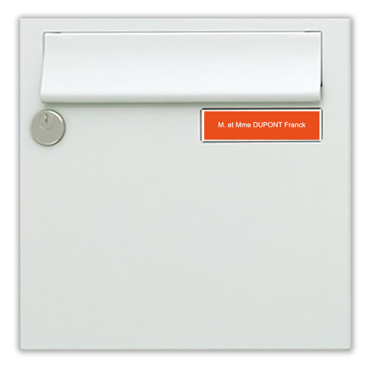 Plaque de boite aux lettre orange