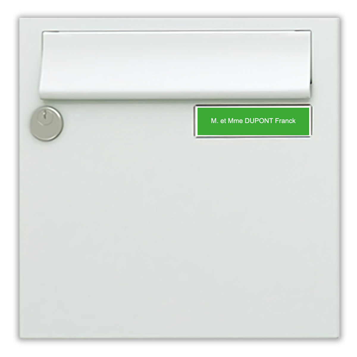 Plaque de boite aux lettre verte