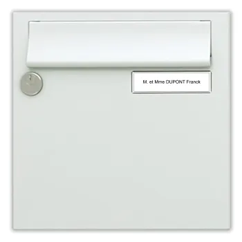 Plaque de boite aux lettre blanche