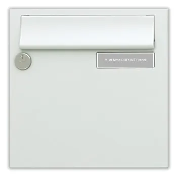 Plaque de boite aux lettre grise