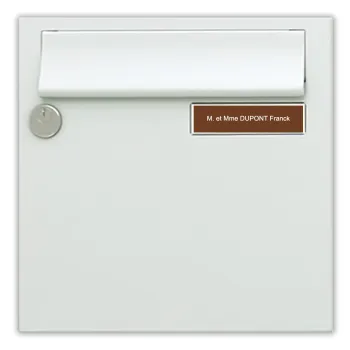 Plaque de boite aux lettre marron