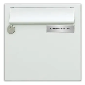 Plaque de boite aux lettre gris métalisé